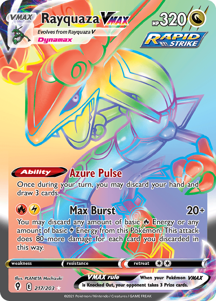 Rayquaza VMAX Evolving Skies card