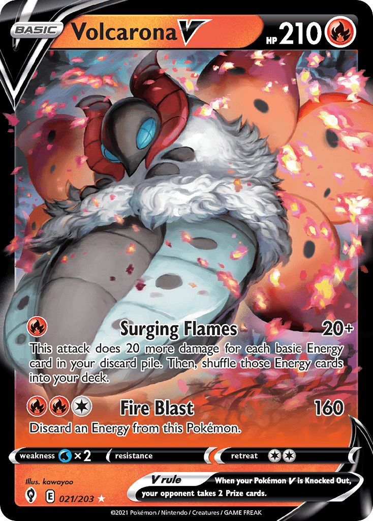 Volcarona V Evolving Skies card
