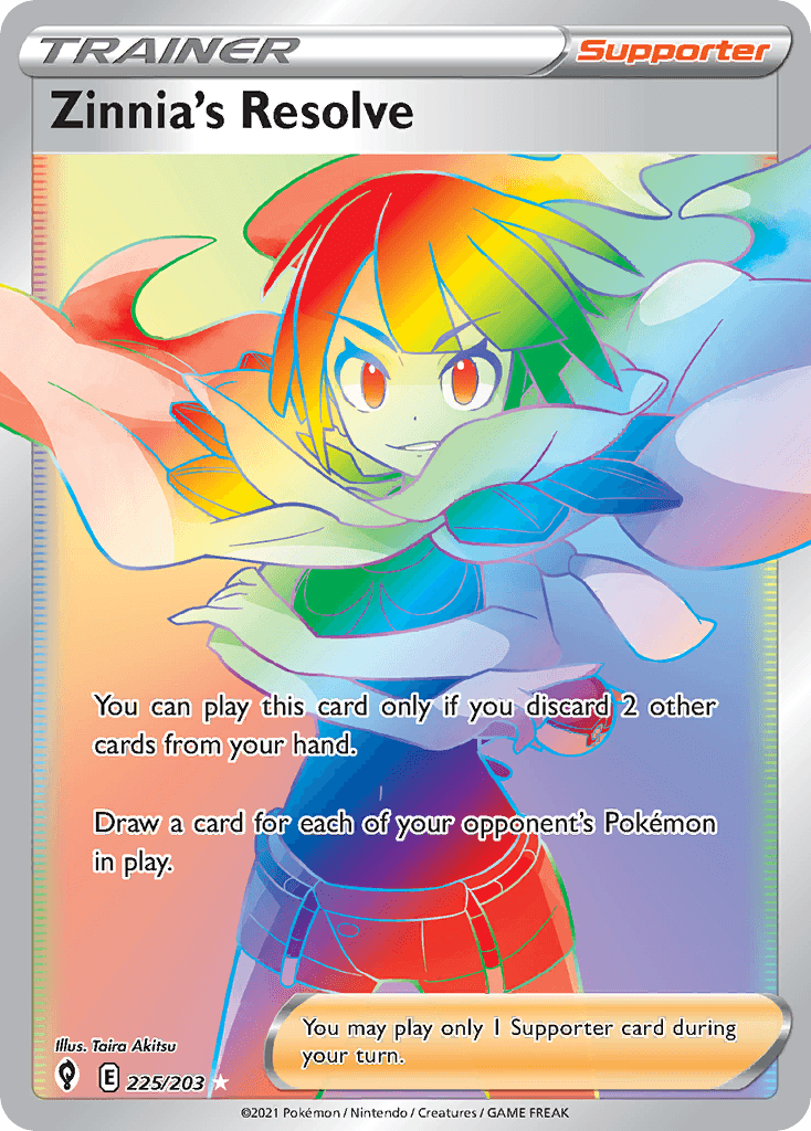 Zinnia's Resolve Evolving Skies card