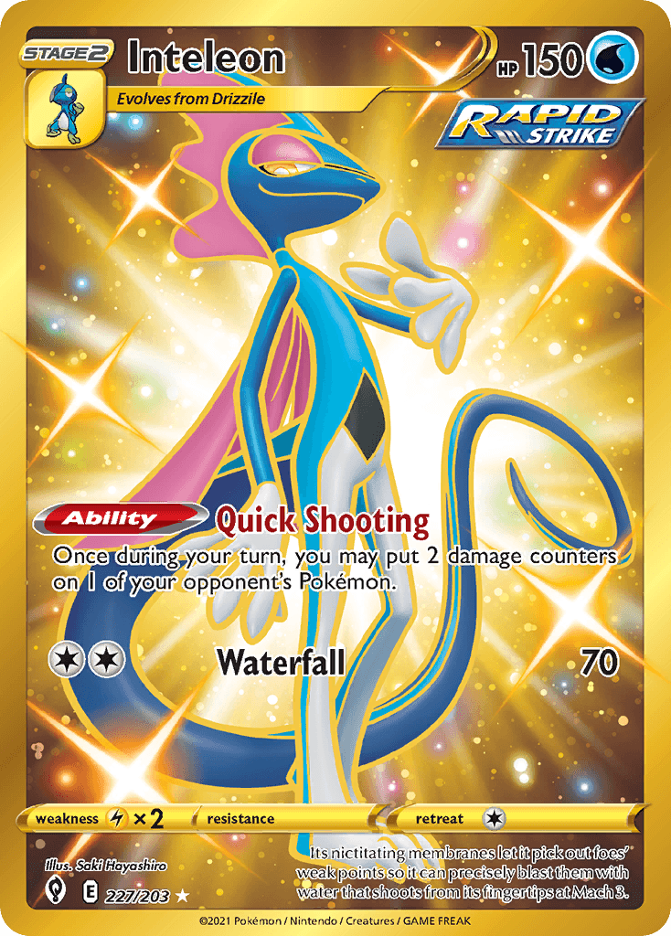Inteleon Evolving Skies card