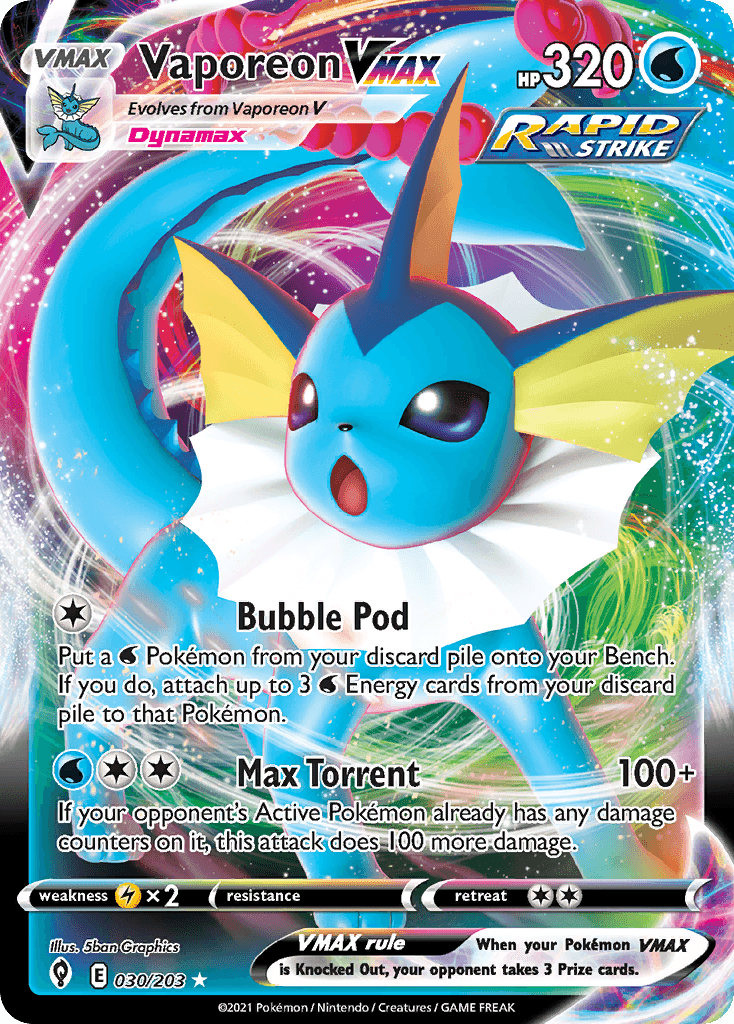 Vaporeon VMAX Evolving Skies card