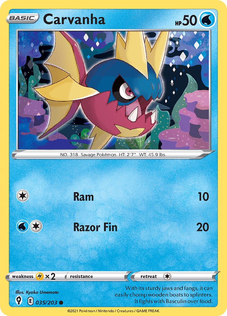 Carvanha Evolving Skies card