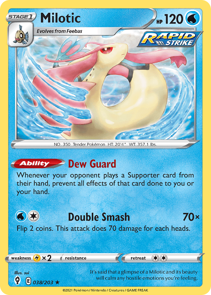 Milotic Evolving Skies card