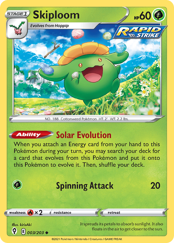 Skiploom Evolving Skies card