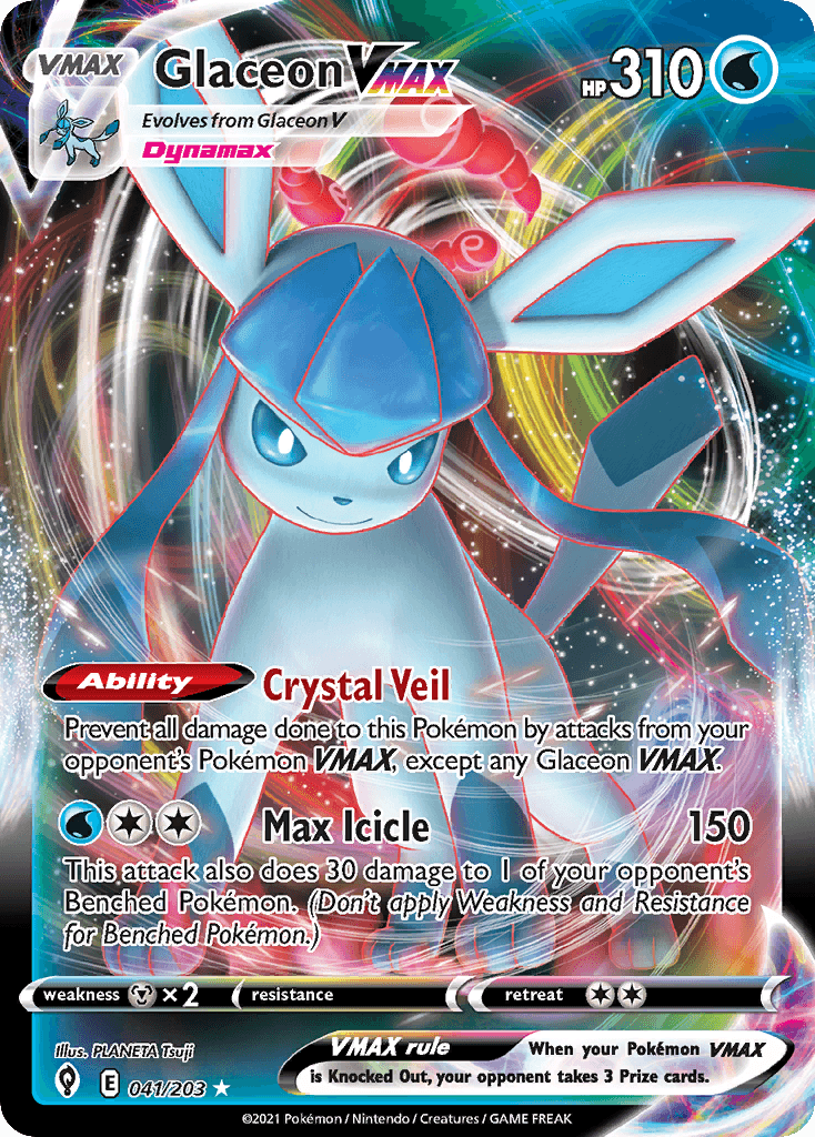 Glaceon VMAX Evolving Skies card