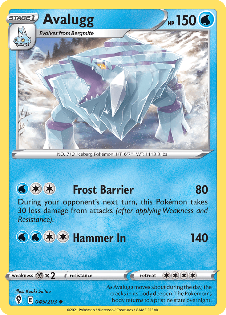 Avalugg Evolving Skies card
