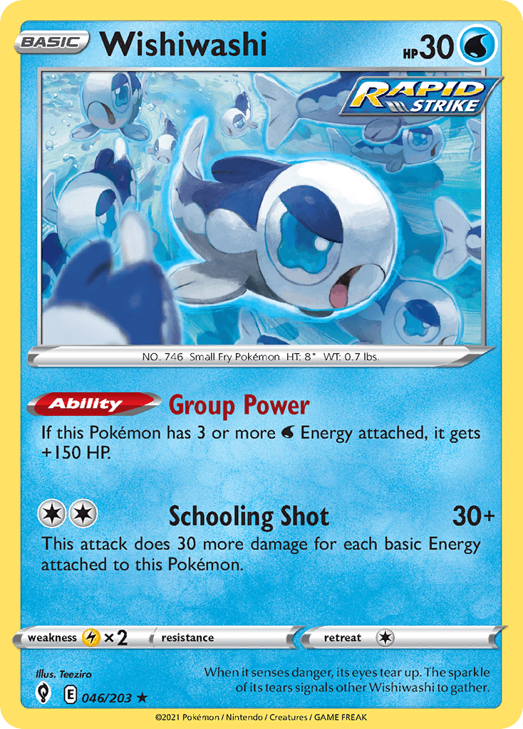 Wishiwashi Evolving Skies card