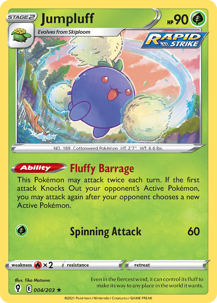 Jumpluff Evolving Skies card