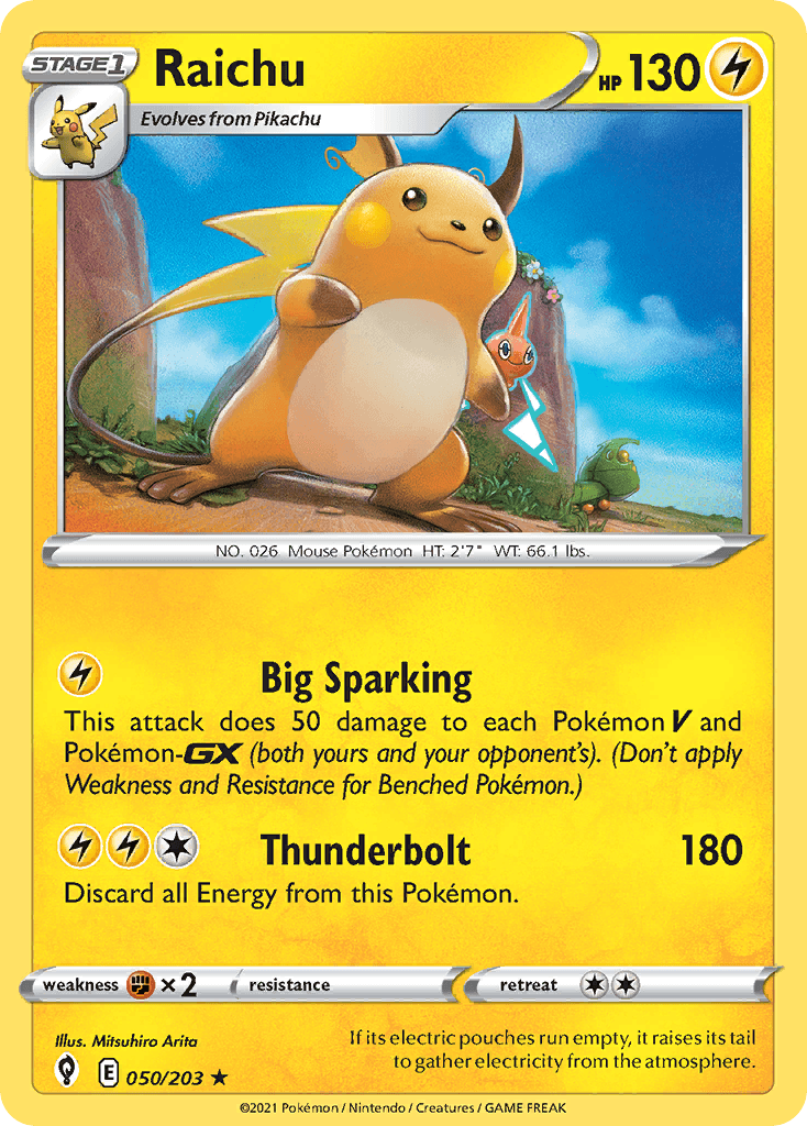 Raichu Evolving Skies card