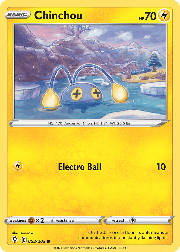 Chinchou Evolving Skies card