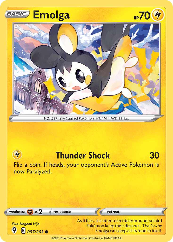 Emolga Evolving Skies card