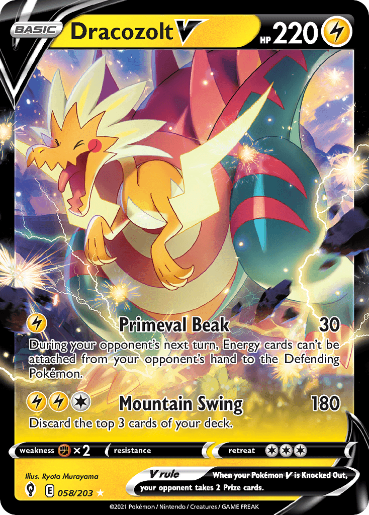 Dracozolt V Evolving Skies card