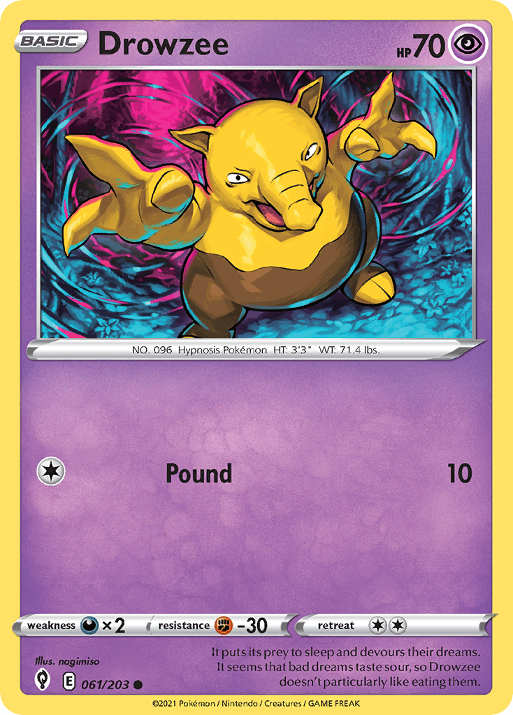 Drowzee Evolving Skies card