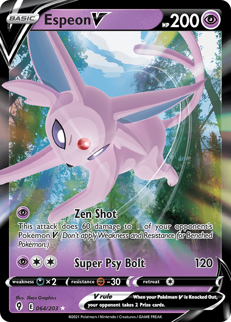 Espeon V Evolving Skies card