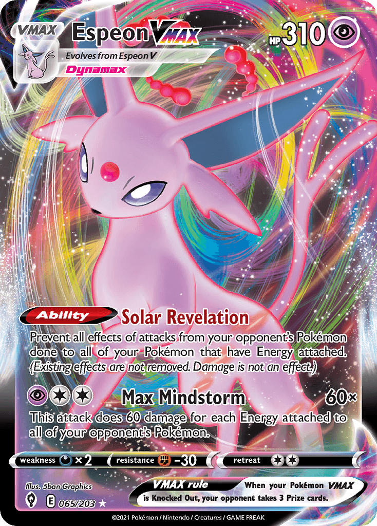 Espeon VMAX Evolving Skies card
