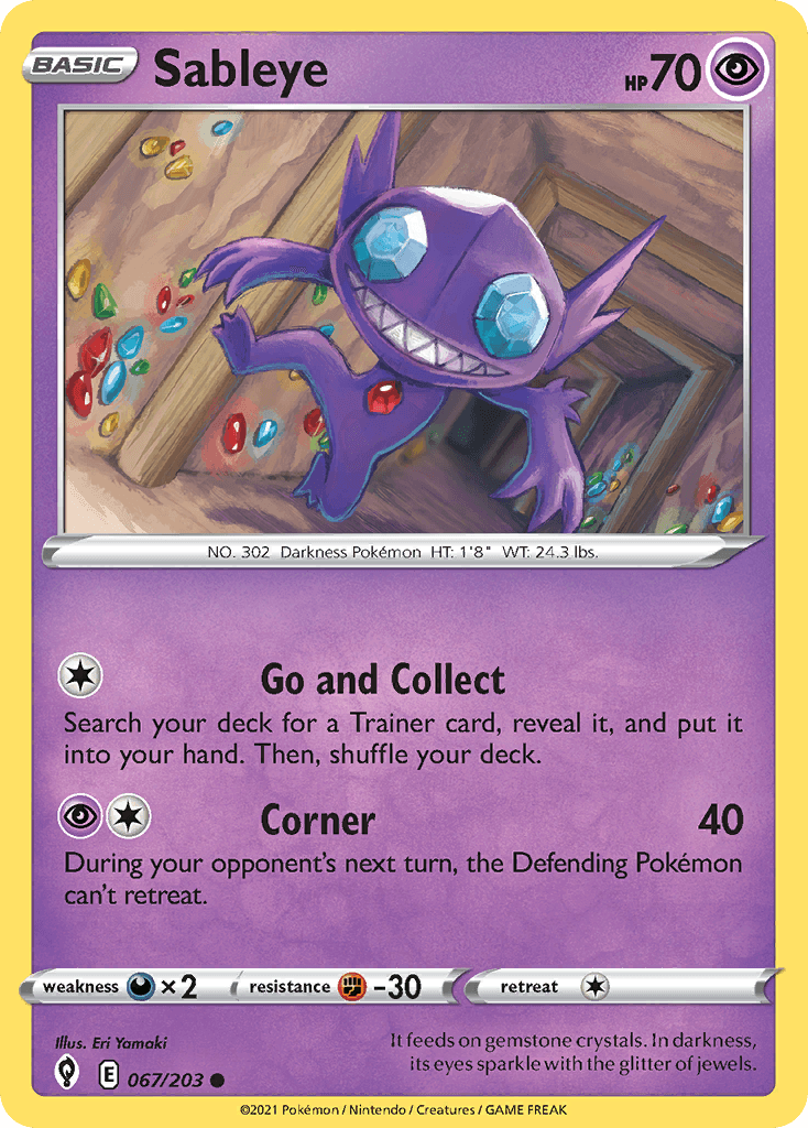Sableye Evolving Skies card