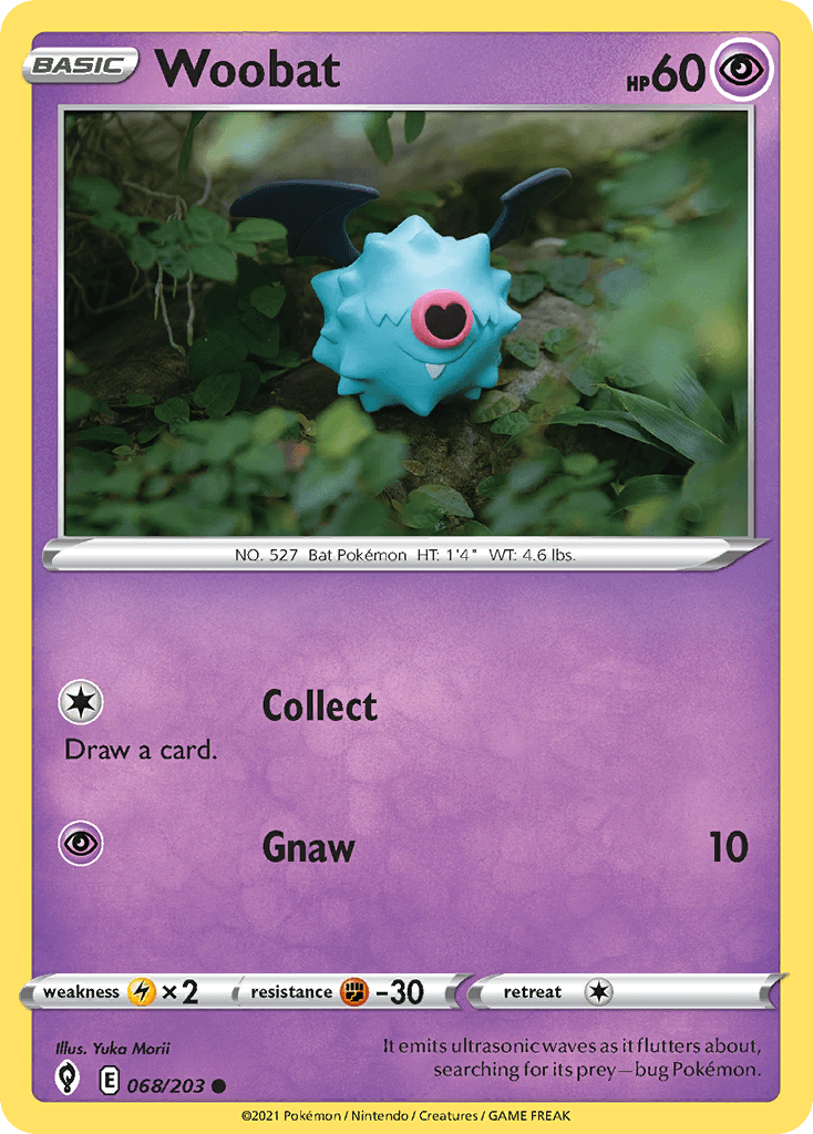 Woobat Evolving Skies card