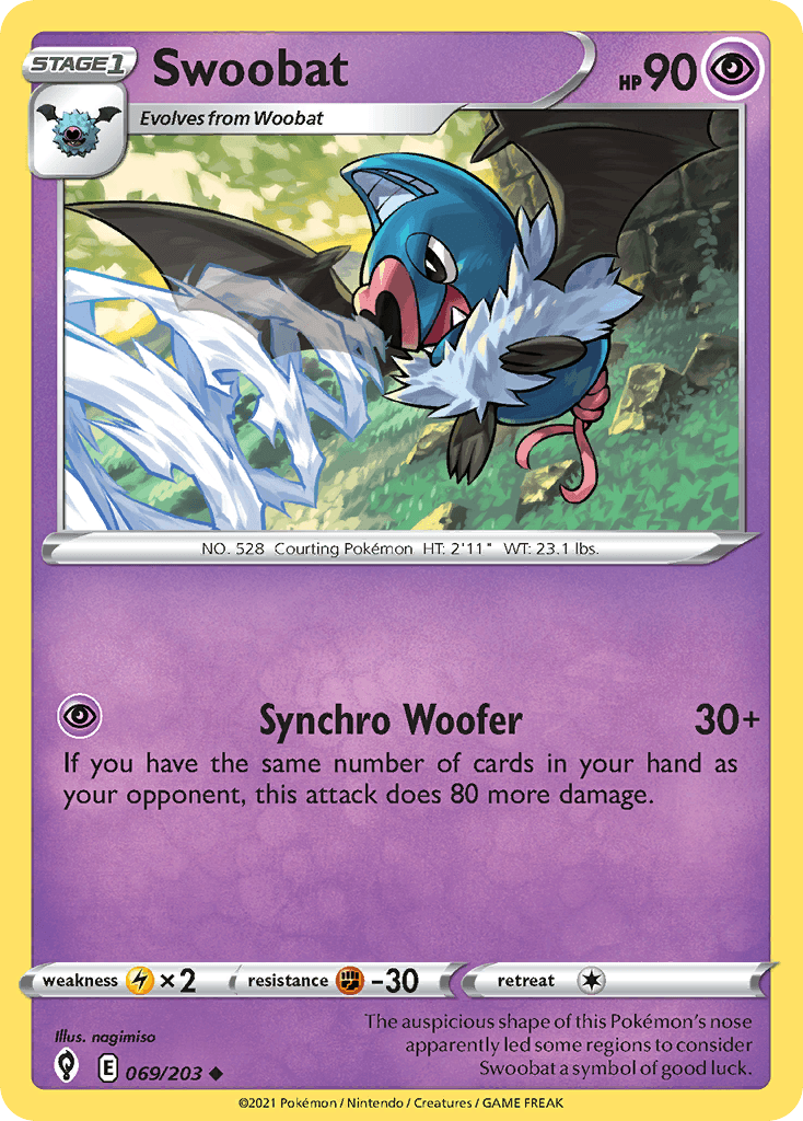 Swoobat Evolving Skies card