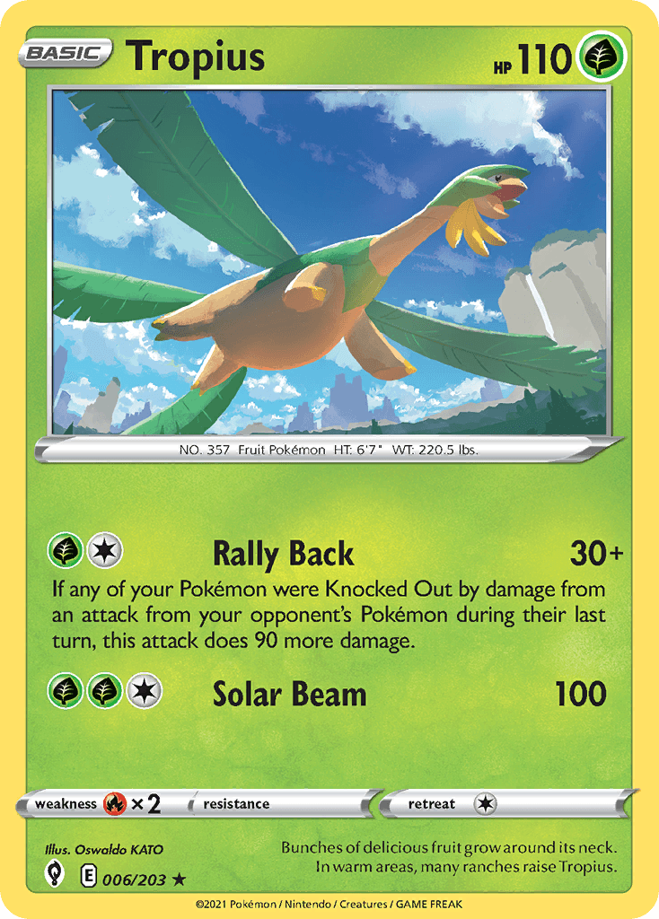 Tropius Evolving Skies card