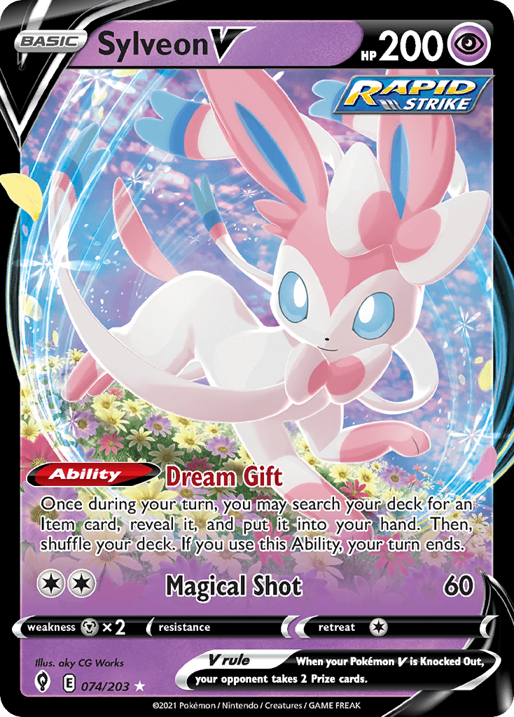 Sylveon V Evolving Skies card