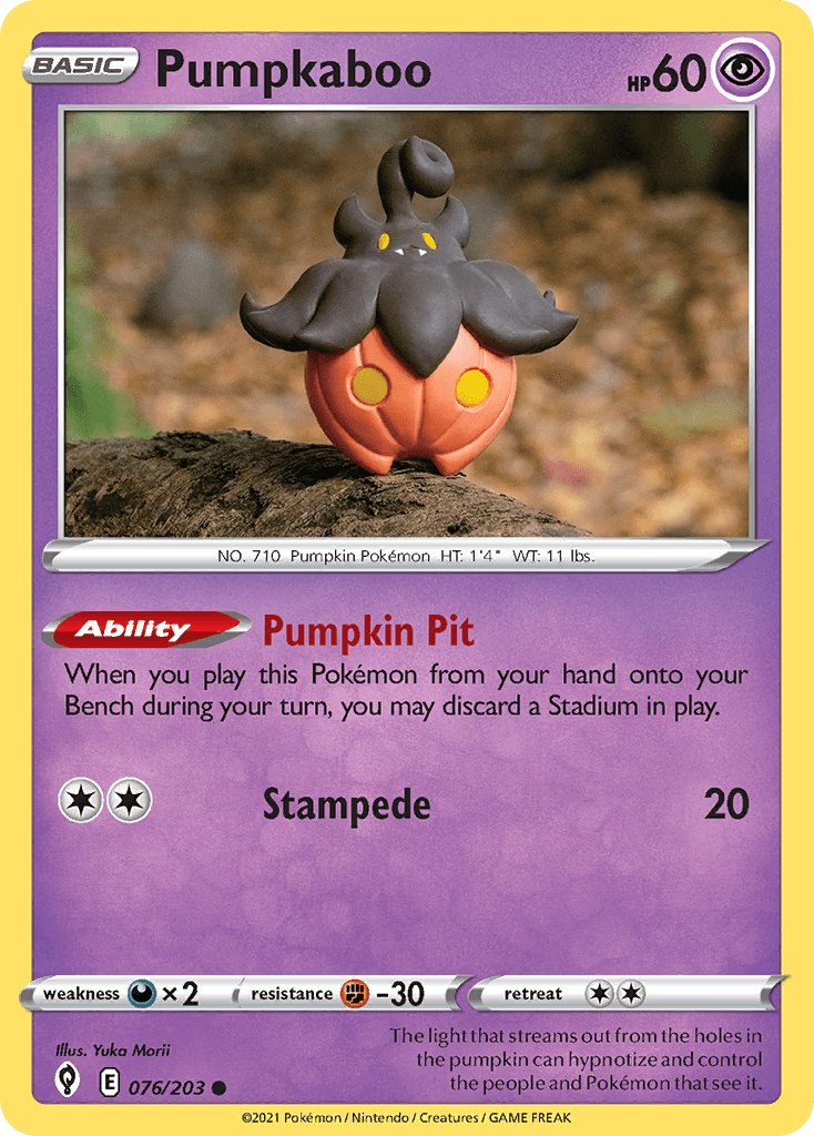 Pumpkaboo Evolving Skies card