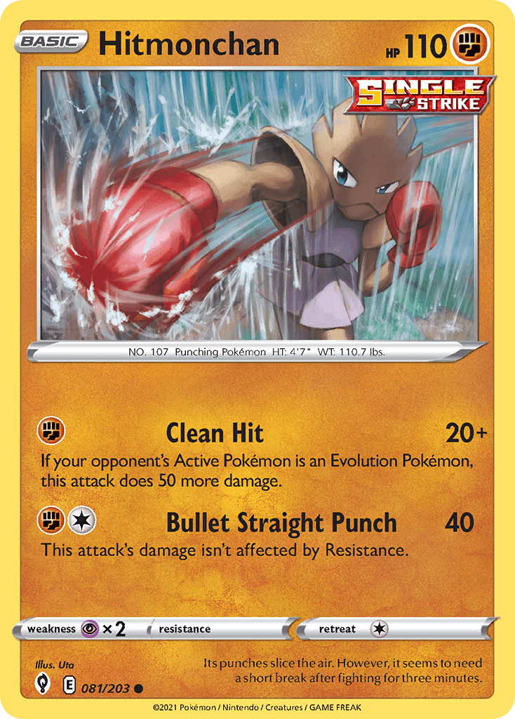 Hitmonchan Evolving Skies card