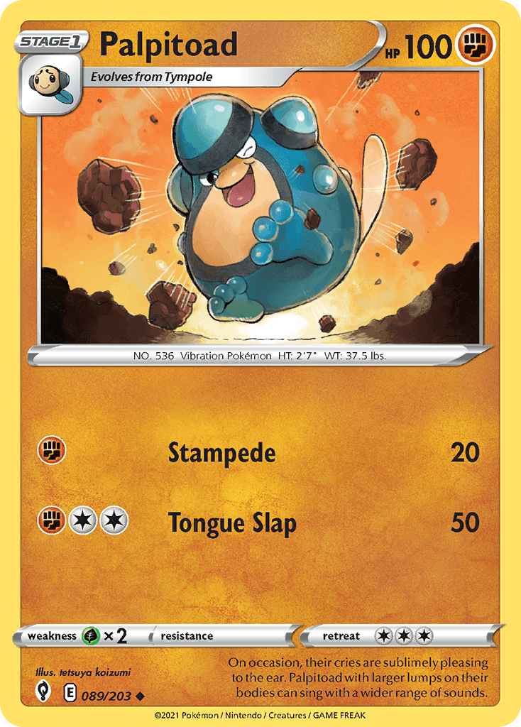 Palpitoad Evolving Skies card