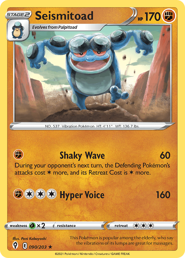 Seismitoad Evolving Skies card