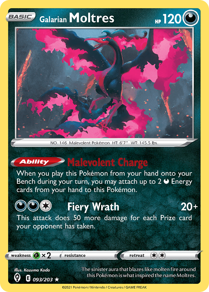 Galarian Moltres 寶可夢 card