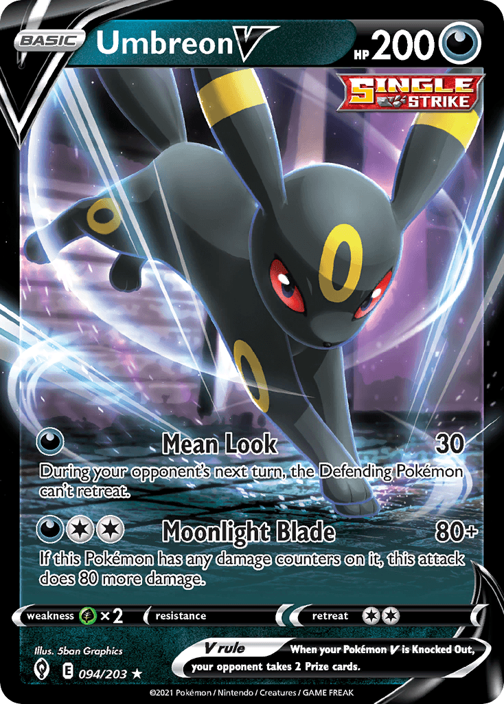 Umbreon V Evolving Skies card