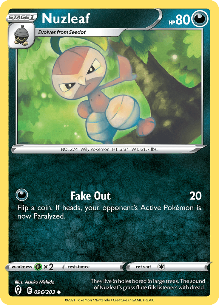 Nuzleaf Evolving Skies card