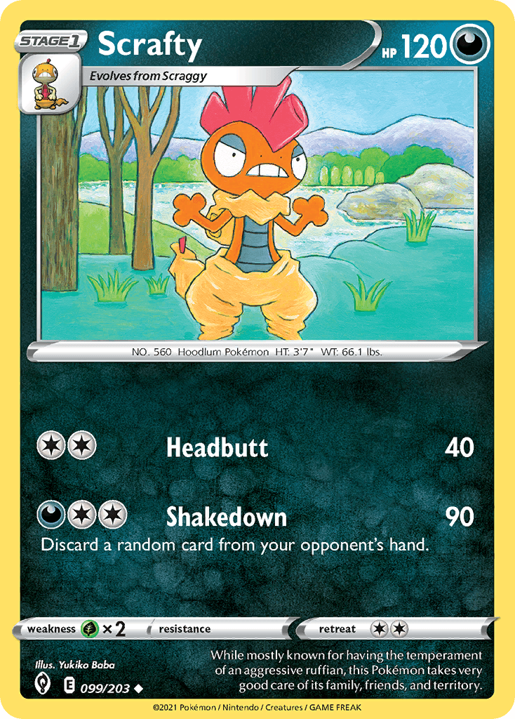 Scrafty Evolving Skies card