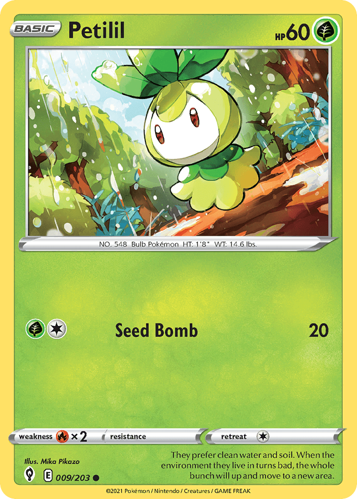 Petilil Evolving Skies card