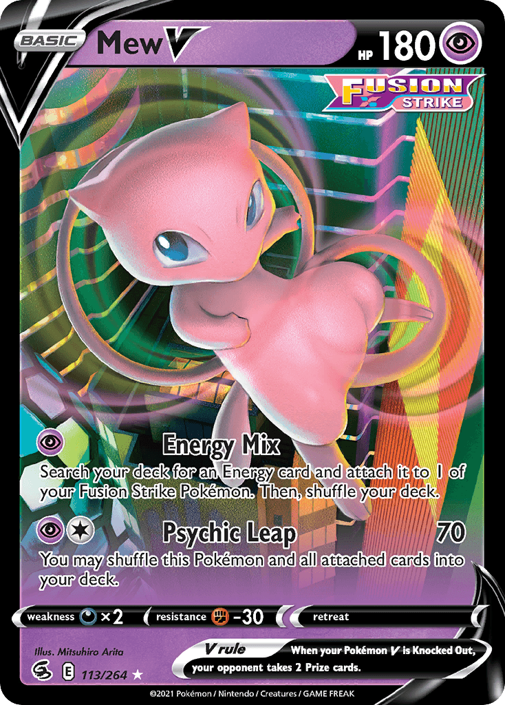 Mew V Fusion Strike card