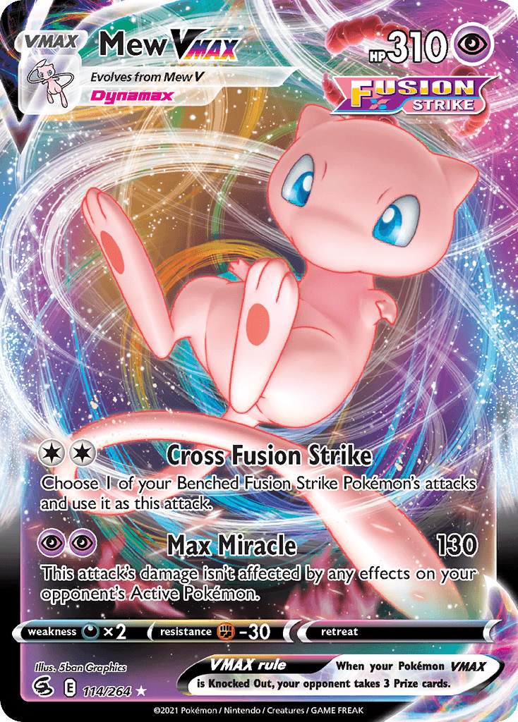 Mew VMAX Fusion Strike card