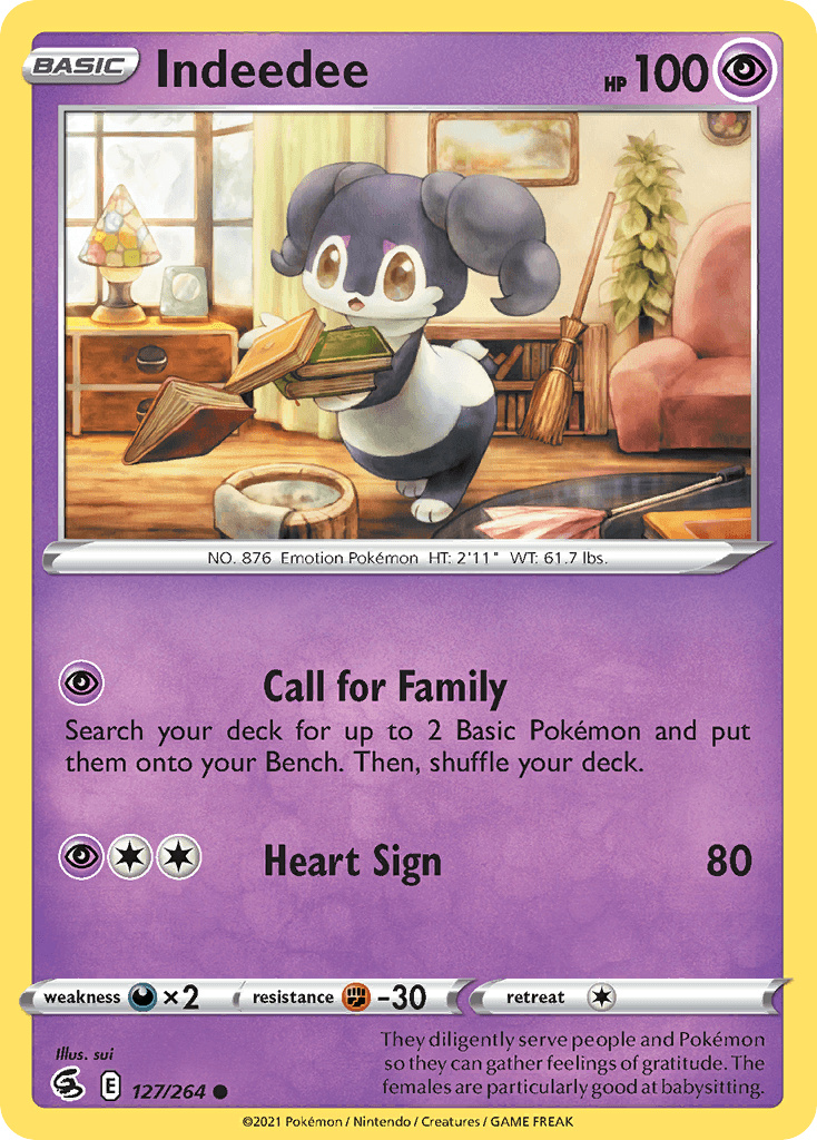 Indeedee Fusion Strike card