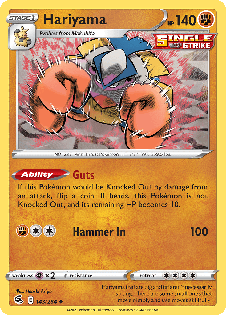 Hariyama Fusion Strike card