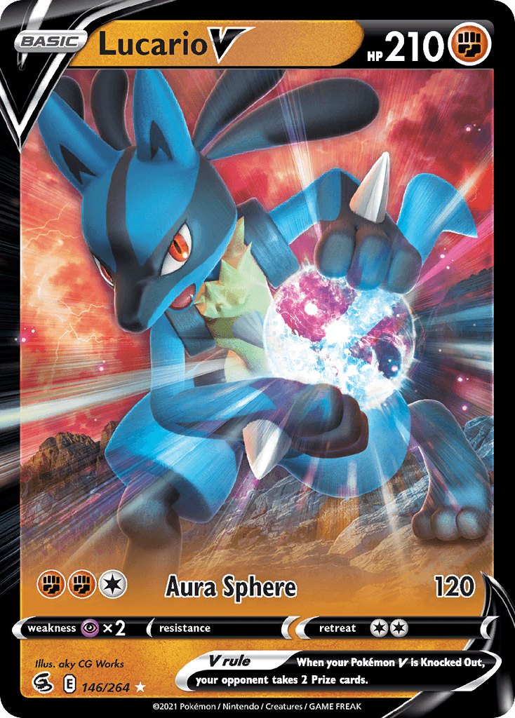 Lucario V Fusion Strike card