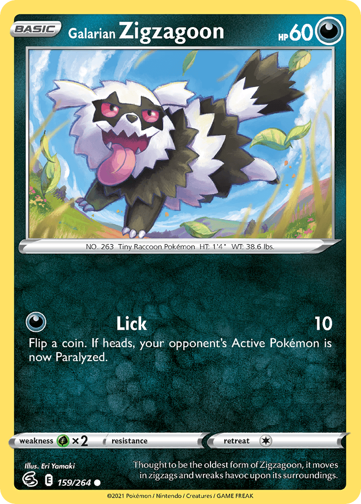 Galarian Zigzagoon Fusion Strike card