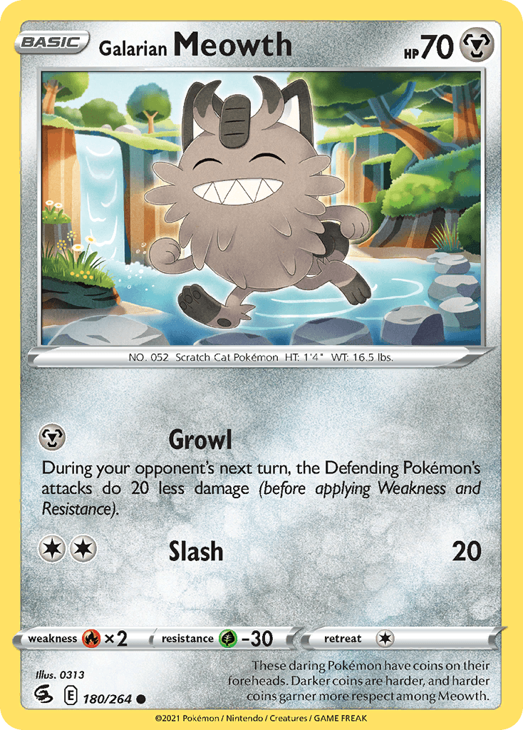 Galarian Meowth Fusion Strike card