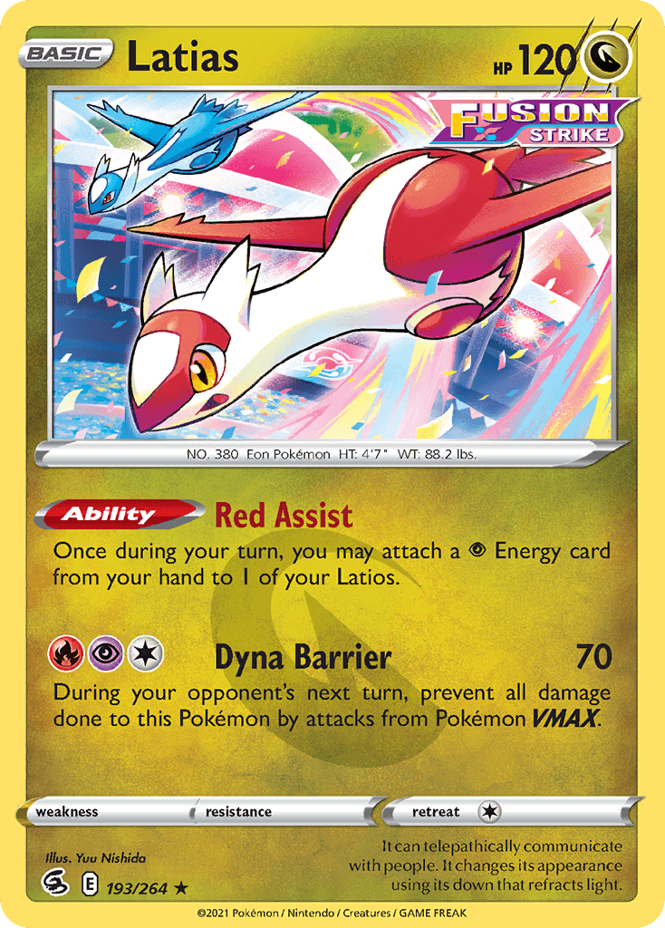 Latias Fusion Strike card