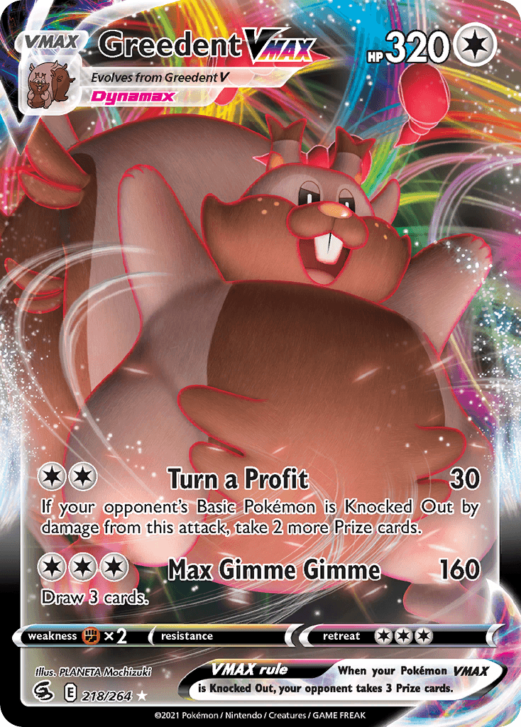 Greedent VMAX Fusion Strike card