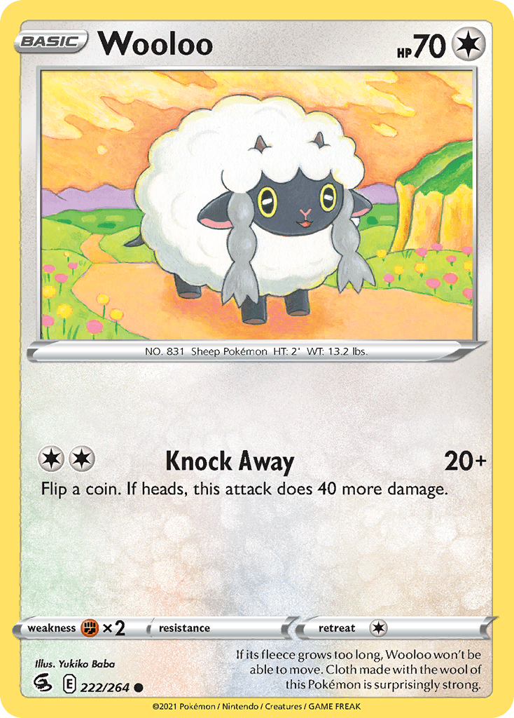Wooloo Fusion Strike card