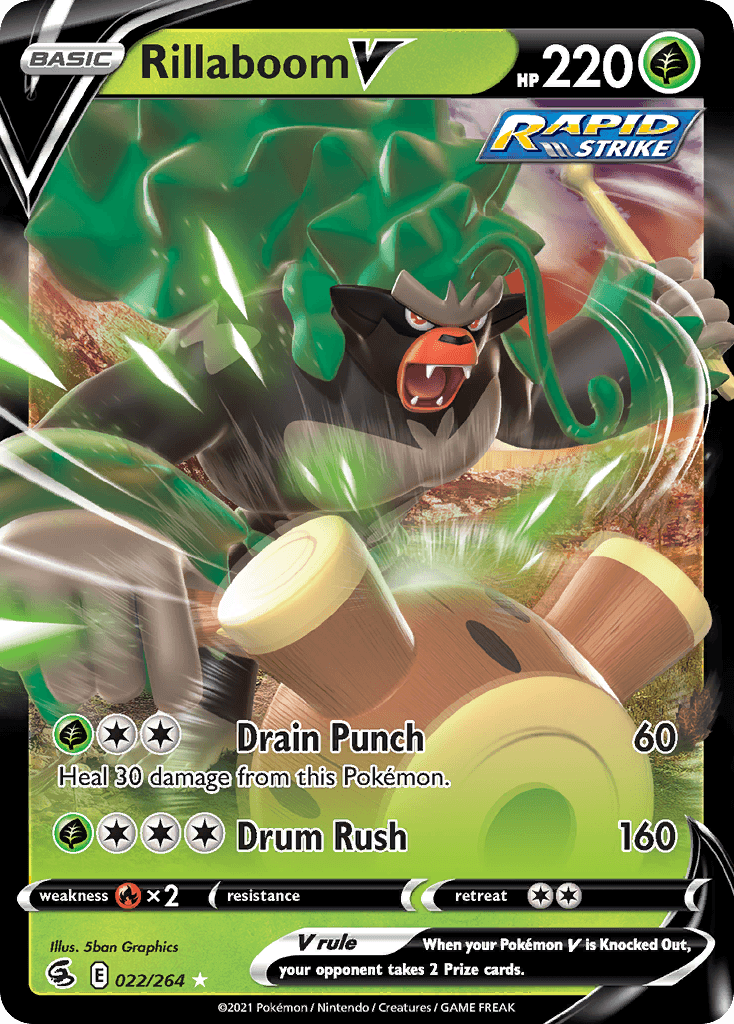 Rillaboom V Fusion Strike card