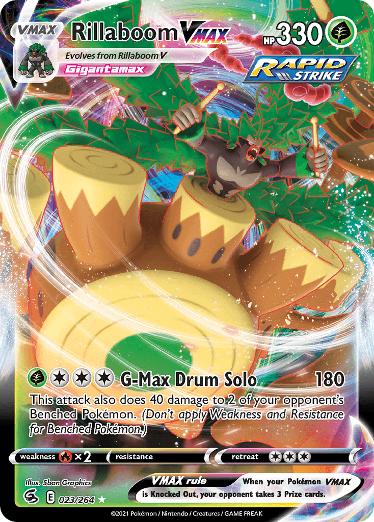Rillaboom VMAX Fusion Strike card