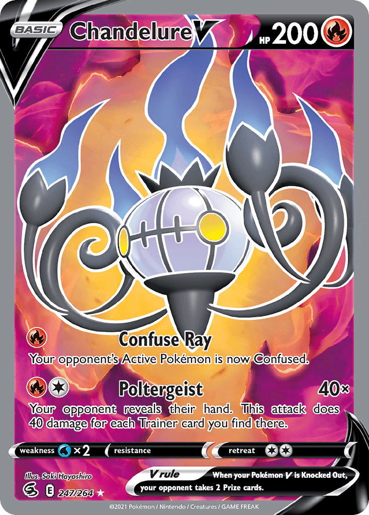 Chandelure V Fusion Strike card