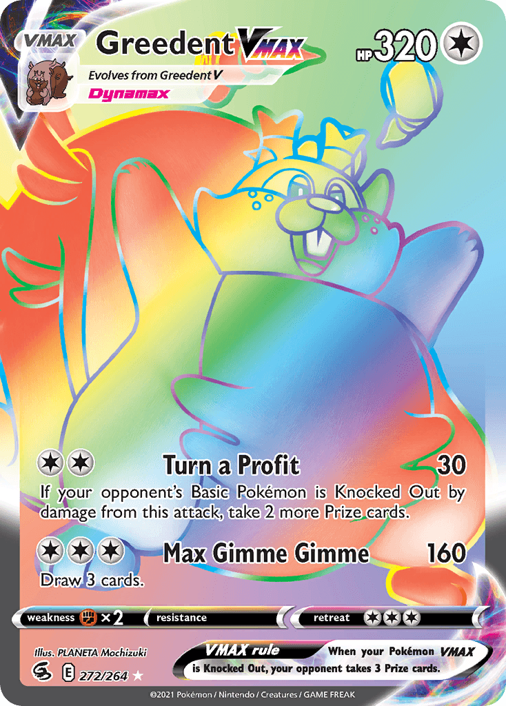 Greedent VMAX Fusion Strike card