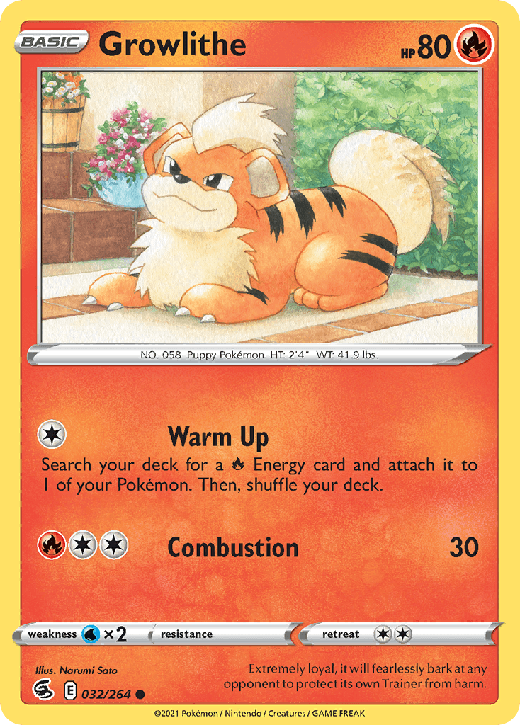 Growlithe Fusion Strike card