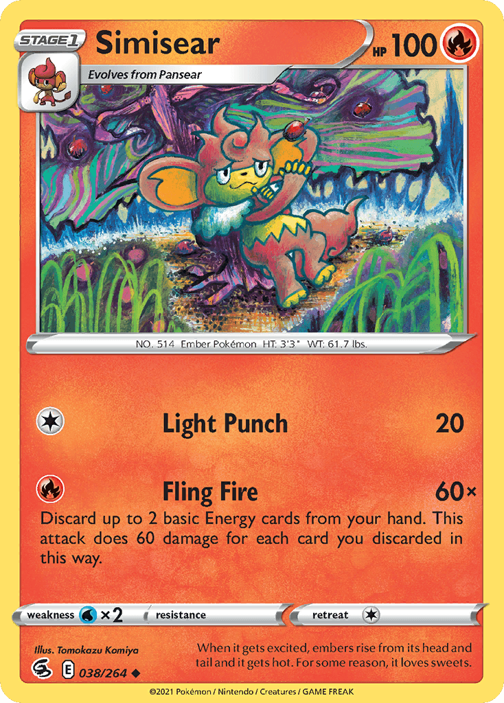 Simisear 寶可夢 card