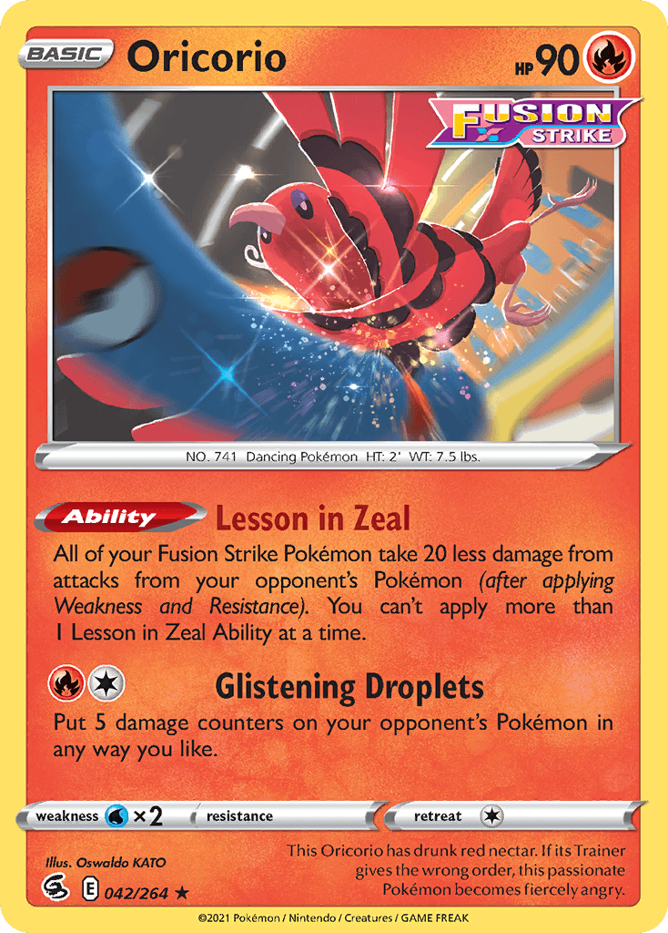 Oricorio Fusion Strike card